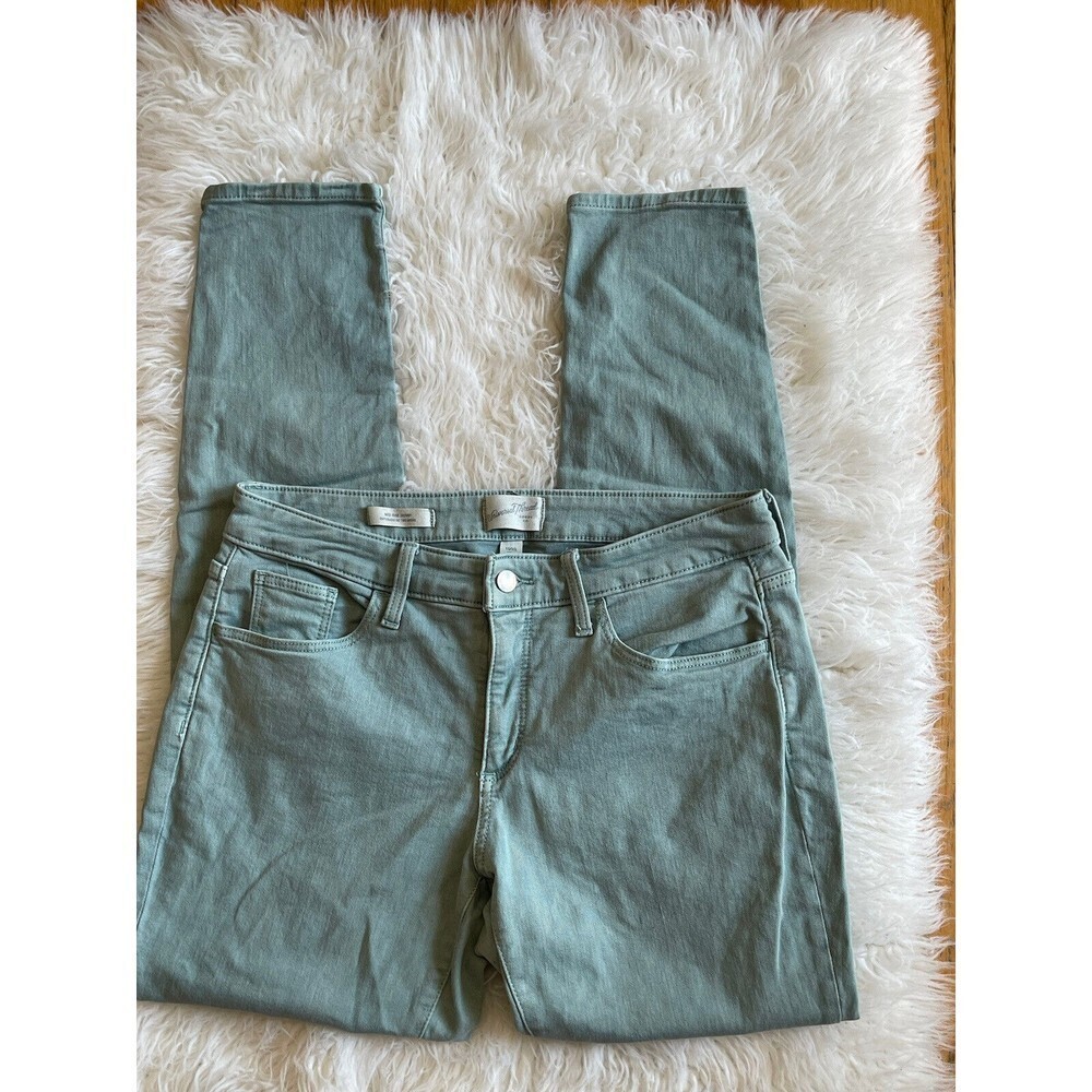 Universal Thread Women's Size 10 Sage Green Mid Rise Skinny Jeans Stretch